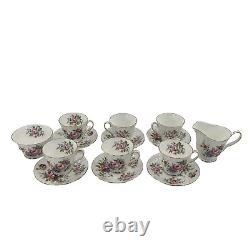 English Garden by Duchess Tea Cup Saucer Cream Sugar Rose Bone China England