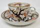 English New Hall Porcelain Tea Cup & Saucer Late 18th Imari Vine Pattern 446