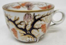 English New Hall Porcelain Tea Cup & Saucer Late 18th Imari Vine Pattern 446