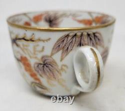 English New Hall Porcelain Tea Cup & Saucer Late 18th Imari Vine Pattern 446