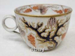 English New Hall Porcelain Tea Cup & Saucer Late 18th Imari Vine Pattern 446