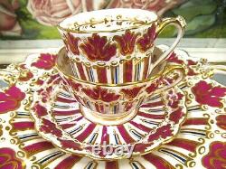 English Porcelain rare 1825 tea cup and saucer trio RIDGWAY teacup cake plate