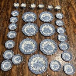 English Village Salem China Co Dish Set Tea Cup Saucer Plate Bowel 29pc Antique
