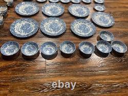 English Village Salem China Co Dish Set Tea Cup Saucer Plate Bowel 29pc Antique