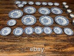 English Village Salem China Co Dish Set Tea Cup Saucer Plate Bowel 29pc Antique
