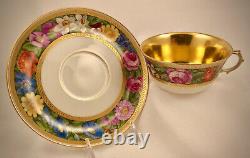 Exquisite Antique Royal Berlin Tea Cup & Saucer