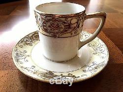 Exquisite Noritake Tea Set Pot, Cream & Covered Sugar, 3 Cups withsaucer
