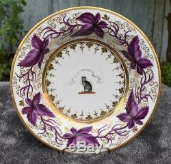 Finest Flight Barr and Barr Worcester Armorial Dish Circa 1820 A Cruce Salus