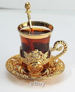 First Quality Traditional Handmade Turkish Ottoman Antique Copper Tea Set