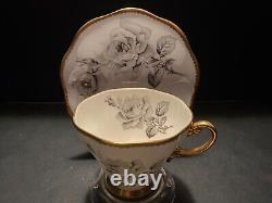 Foley EB 1850 Pale Blue Black Rose Fine Bone Chine From England