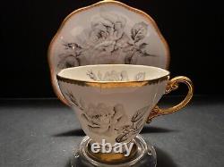 Foley EB 1850 Pale Blue Black Rose Fine Bone Chine From England