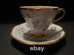 Foley EB 1850 Pale Blue Black Rose Fine Bone Chine From England