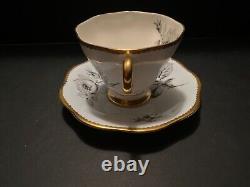 Foley EB 1850 Pale Blue Black Rose Fine Bone Chine From England
