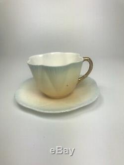 Foley Wileman Shelley dainty yellow blue Teapot Tea cup saucer rare