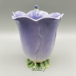 Franz Porcelain Purple Periwinkle Flowerama Teacup & Saucer Japan Rare HTF