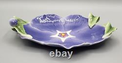 Franz Porcelain Purple Periwinkle Flowerama Teacup & Saucer Japan Rare HTF