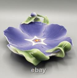 Franz Porcelain Purple Periwinkle Flowerama Teacup & Saucer Japan Rare HTF