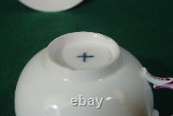 Fulda 18th Century Porcelain Teacup Saucer c1770 Polychrome Antique German Nice