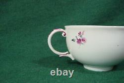 Fulda 18th Century Porcelain Teacup Saucer c1770 Polychrome Antique German Nice