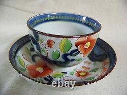 Gaudy Dutch SINGLE ROSE Pattern CUP and SAUCER #1