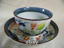 Gaudy Dutch SINGLE ROSE Pattern CUP and SAUCER #1