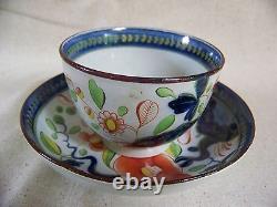 Gaudy Dutch SINGLE ROSE Pattern CUP and SAUCER #1