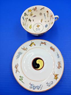 Genevieve Wimsatt Chinese Zodiac Fortune Telling Tea Cup & Saucer 1930s USA