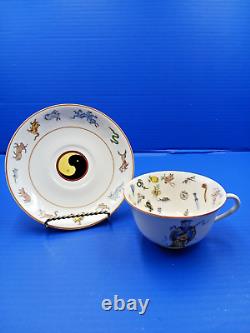 Genevieve Wimsatt Chinese Zodiac Fortune Telling Tea Cup & Saucer 1930s USA