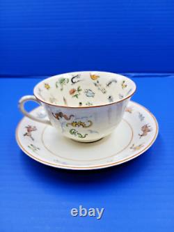 Genevieve Wimsatt Chinese Zodiac Fortune Telling Tea Cup & Saucer 1930s USA