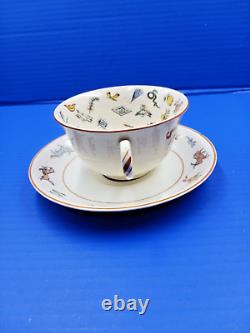 Genevieve Wimsatt Chinese Zodiac Fortune Telling Tea Cup & Saucer 1930s USA