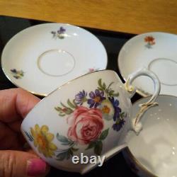 Germany Prestigious Kilns Ferstenberg Flower Tea Cups Cups Antique