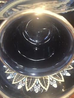 Greek Gods Goddesses Tea Cup & Saucer Set Greek God 24k Gold Trim Hand Painted