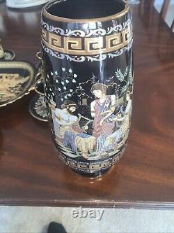 Greek Gods Goddesses Tea Cup & Saucer Set Greek God 24k Gold Trim Hand Painted