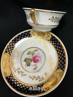 H & R DANIEL Etruscan shape tea cup & saucers angular handle pattern 3824