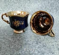 Handmade Ceramic Tea-Set Royal Cobalt for 6 persons