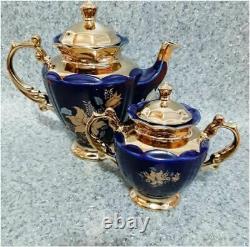 Handmade Ceramic Tea-Set Royal Cobalt for 6 persons