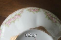 Haviland Limoges Schleiger 842 Bows Ribbons Swags Roses Teacup tea cup saucer