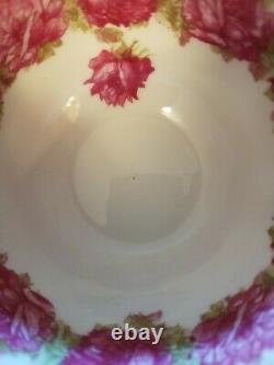 Haviland Limoges Tea Cup and Saucer Dark Rose Excellent