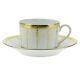 Haviland Tambour Gold Tea Cup & Saucer P4608