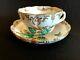 Herend Porcelain Handpainted Antique Xxl Large Tea Cup And Saucer