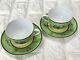 Hermes Africa Tea Cup Saucer Green Tableware 2 Set Animal Coffee Cafe Auth New