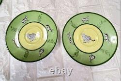 Hermes Africa Tea Cup Saucer Green Tableware 2 set Animal Coffee Cafe Auth New