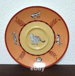 Hermes Africa Tea Cup Saucer Orange Tableware Animal Coffee Morning Auth New