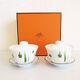 Hermes Mesclun Pair Oriental Cup & Saucer With Lid Teacup / Tea Saucer / 2 Cups