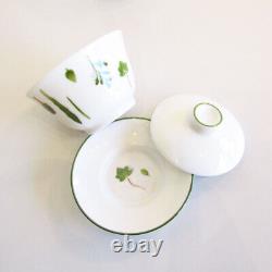 Hermes Mesclun Pair Oriental Cup & Saucer With Lid Teacup / Tea Saucer / 2 Cups