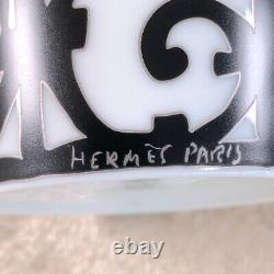 Hermes Paris Guadalquivir Black Tea Cup & Saucer 2 Sets Porcelain Tableware wBox