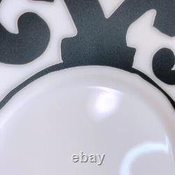 Hermes Paris Guadalquivir Black Tea Cup & Saucer 2 Sets Porcelain Tableware wBox