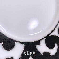 Hermes Paris Guadalquivir Black Tea Cup & Saucer 2 Sets Porcelain Tableware wBox