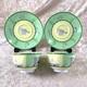 Hermes Paris Tea Cup & Saucer Africa Green Porcelain Tableware 2 Sets