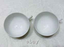 Hermes Paris Tea Cup Saucer Africa Green Porcelain Tableware 2 Sets No Box